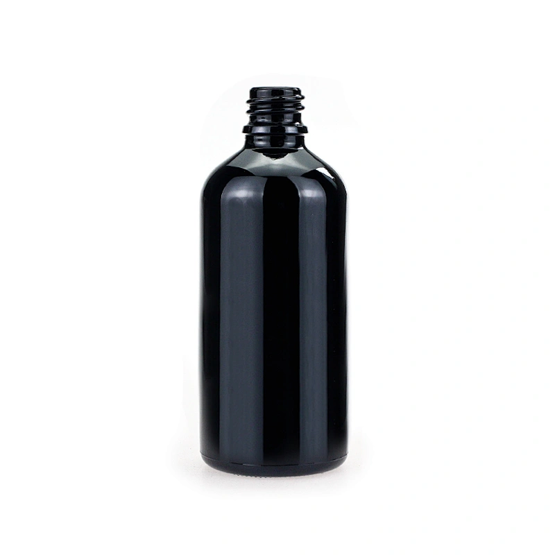 100ml  Black Glass Dropper Pipette Bottle customized Essential Oil Cosmetic Bottle