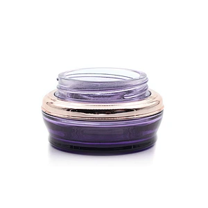 Clear Glass jar 30/50g Custom Color Gradient purple Face Cream Jars Container Manufacturers Cosmetic Packaging Set for Skin Jar