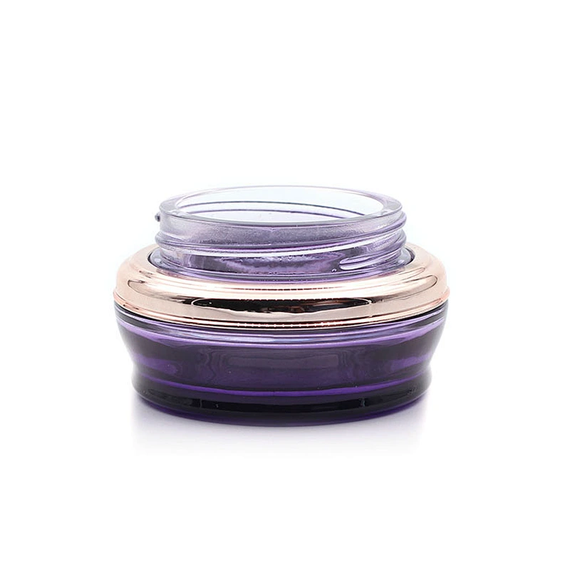 Clear Glass jar 30/50g Custom Color Gradient purple Face Cream Jars Container Manufacturers Cosmetic Packaging Set for Skin Jar