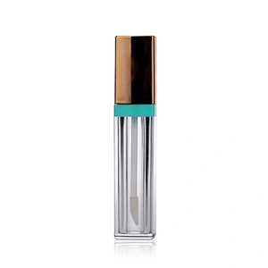 Luxurious AS Lip Gloss Tube Skincare Packaging Cosmetic Container with Wands And Preferable Square Shape Plastic Lip Gloss Pack