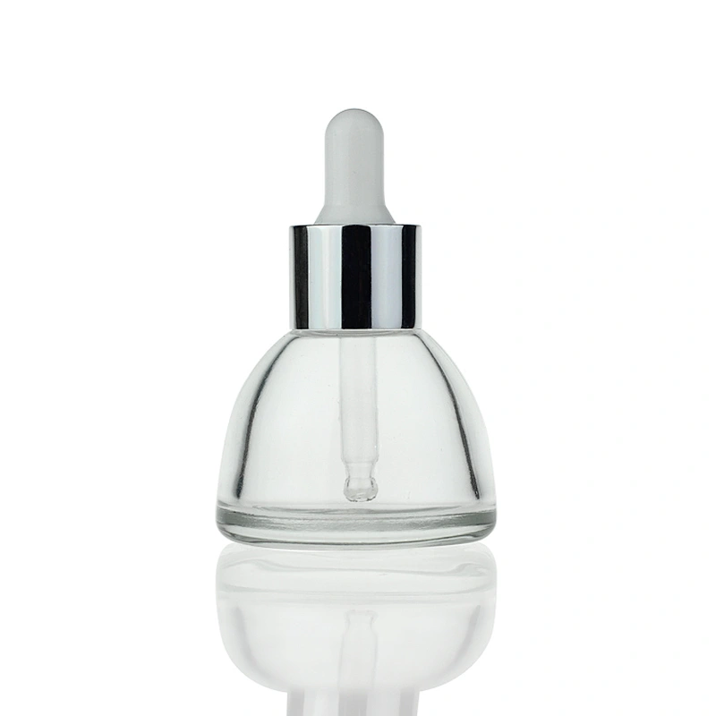 Hot Selling and Wholesale Price  Unique Shape Skin Care Serum Oil Use 15ml Clear Glass Dropper Bottle In Stock