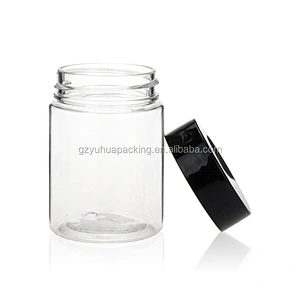 60ml 2oz PET transparent packaging cosmetic and food jar with screw lid