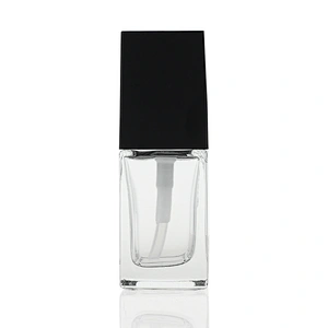 Luxury  25ml Glass bottle packaging Square Liquid clear Foundation Bottle Lotion Pump