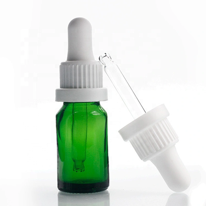 10ml Cosmetic Container green color Essential Oil Glass Dropper Bottle  Manufacturers hot sale