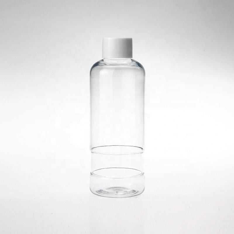 Special Shape Transparent 240ml Empty Plastic spray bottle  sanitizer bottle with dip pump