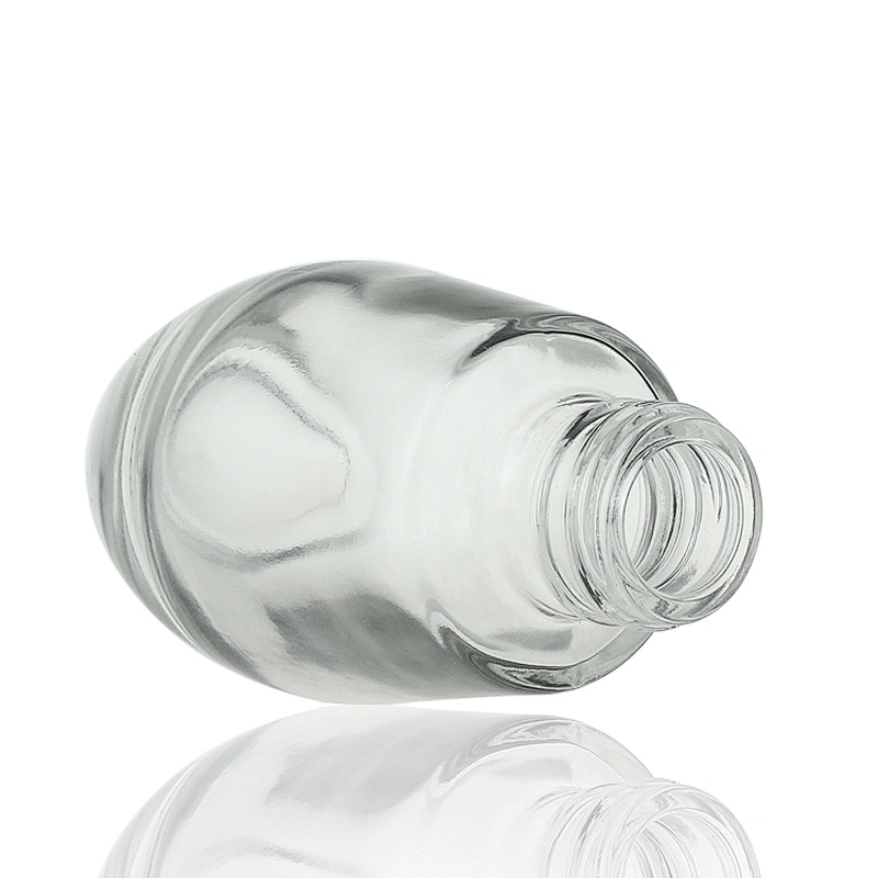 Luxury 35ml silver glass cosmetic packaging serum bottle with dropper Container Manufacturers