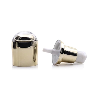 40ml luxury gold pump cover foundation glass bottle cosmetic lotion bottle gold cap packaging
