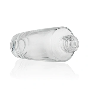 Round Clear Massage Oil Glass Dropper Bottles 40ml Serum Bottle Glass Cosmetic Bottles For Serum