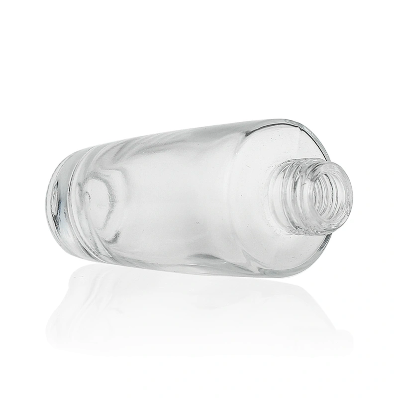 Round Clear Massage Oil Glass Dropper Bottles 40ml Serum Bottle Glass Cosmetic Bottles For Serum