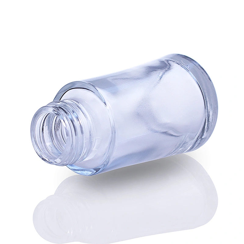 luxury Good Quality Bottle Cosmetic Liquid Foundation Glass Bottle With Pump For Skin Cream