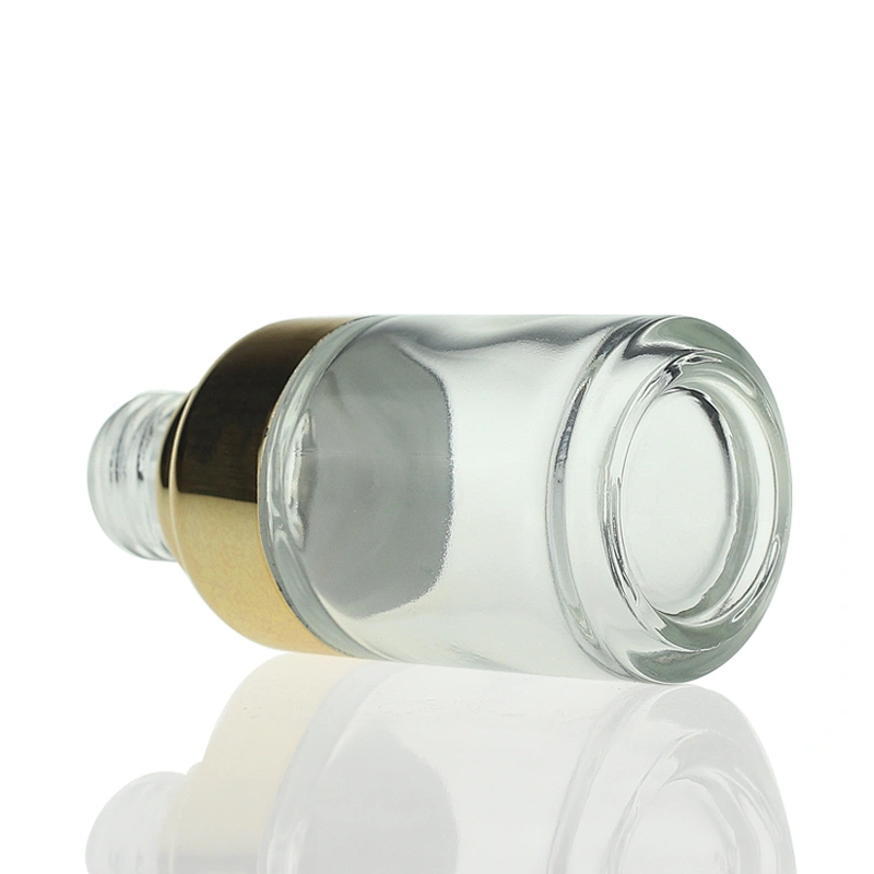 In Stock 35ml Small Cosmetic Glass Bottle Empty Serum Oil Essence Clear Colorful Glass Dropper Bottle