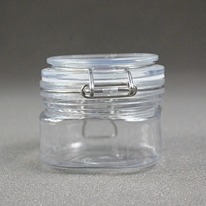 Can food spot airtight PET 150ml square shape transparent plastic  jar tea canned food container for cream butter