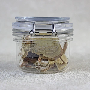 Spot airtight PET 120g  unbreakable smooth body pyramid clip top jar for body Scrub skin care cream/ canned food