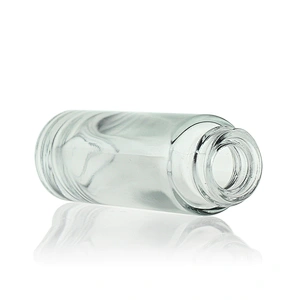 Wholesale 18ml Empty Clear Beauty Skin Care Cream Cosmetic Packaging Glass Serum Bottle Dropper Body Care Rubber Dropper