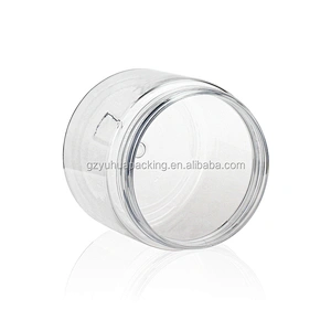 120ml transperate  pet cream and food jar container with black and white lid