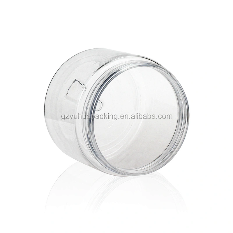 120ml transperate  pet cream and food jar container with black and white lid