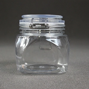 400ml 13.3oz pyramid plastic airtight pot PET kilner jar with PE inner cap and spoon for body butter cosmetic cream