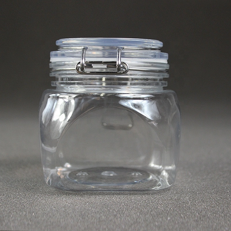 400ml 13.3oz pyramid plastic airtight pot PET kilner jar with PE inner cap and spoon for body butter cosmetic cream