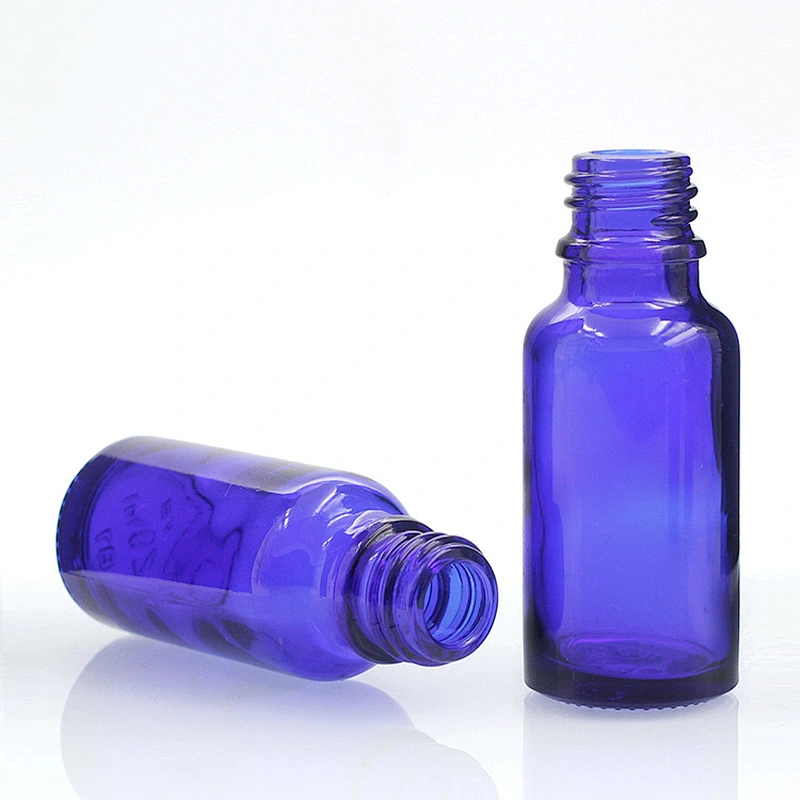 20ml Cosmetic Container blue color Essential Oil Glass Dropper Bottle  Manufacturers hot sale