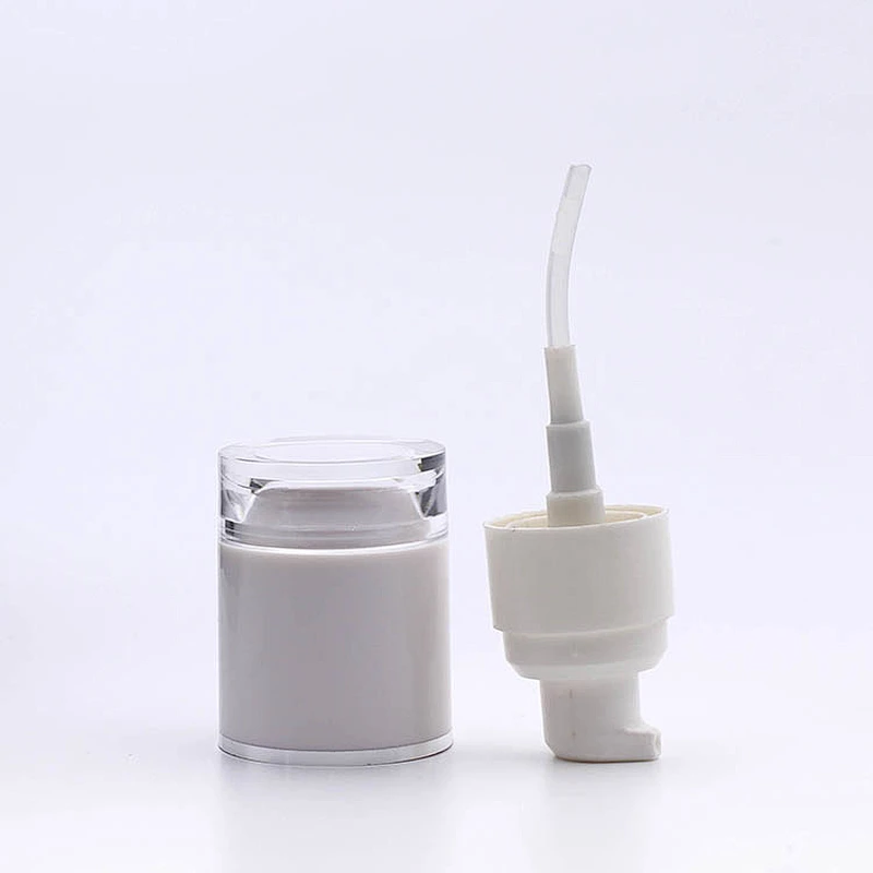 30ml Empty Cosmetic Clear Liquid Foundation Glass Bottle manufacturer /Container Make Up Packaging With Squeeze Pump acrylic cap