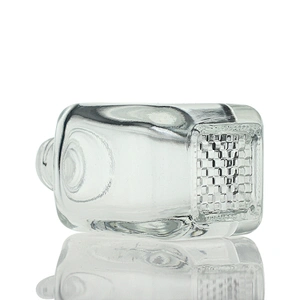 Best Selling 50ml Transparent  Cosmetic Empty Round Shape Serum lotion  Glass Bottle with Wholesale Price