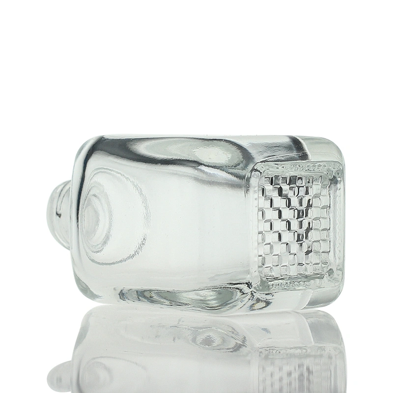 Best Selling 50ml Transparent  Cosmetic Empty Round Shape Serum lotion  Glass Bottle with Wholesale Price