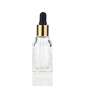 New Design Clear Cosmetic Packaging Serum Dropper Bottle  35ml Luxury Glass Bottle With Dropper