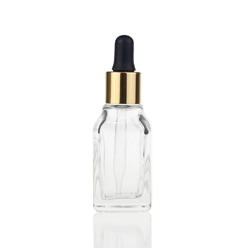 New Design Clear Cosmetic Packaging Serum Dropper Bottle  35ml Luxury Glass Bottle With Dropper