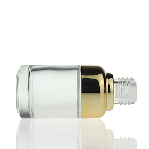 In Stock 35ml Small Cosmetic Glass Bottle Empty Serum Oil Essence Clear Colorful Glass Dropper Bottle