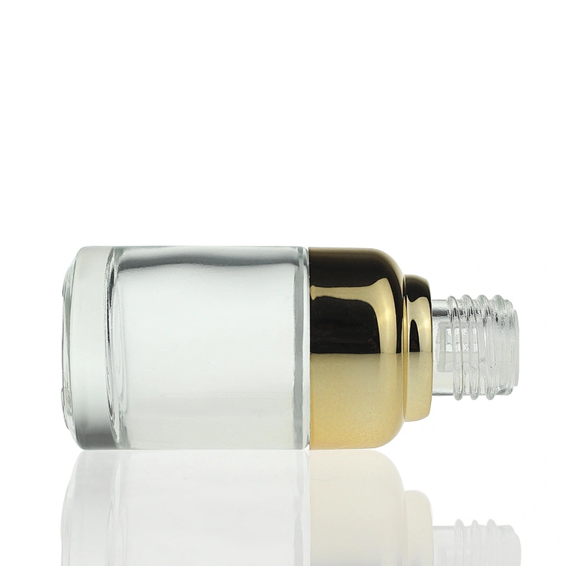 In Stock 35ml Small Cosmetic Glass Bottle Empty Serum Oil Essence Clear Colorful Glass Dropper Bottle