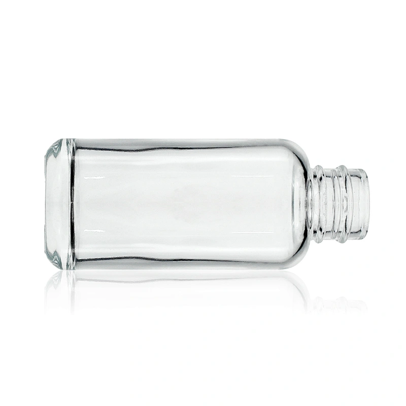 Cosmetic Packaging Skin Care 30ml Container Round Foundation Lotion Glass Bottle With Pump for Beauty