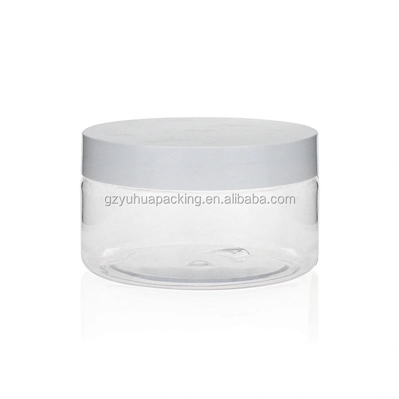 250ml Recycling Plastic PET Clear Empty Packaging Jar Containers