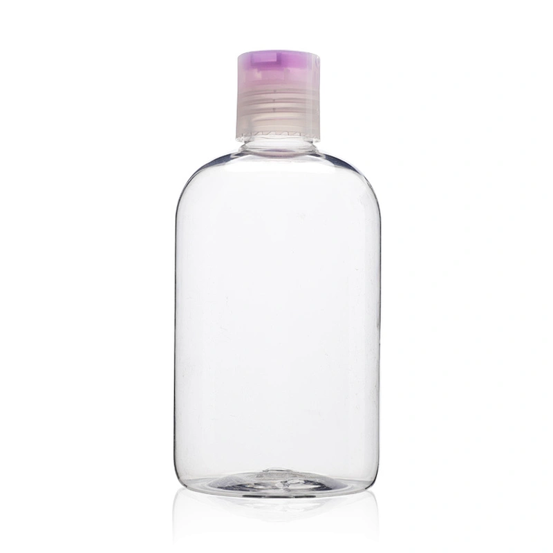 fat round empty plastic bottle 300ml 360 ml 500ml clear plastic Shampoo PET personal care lotion bottle container OEM supplier