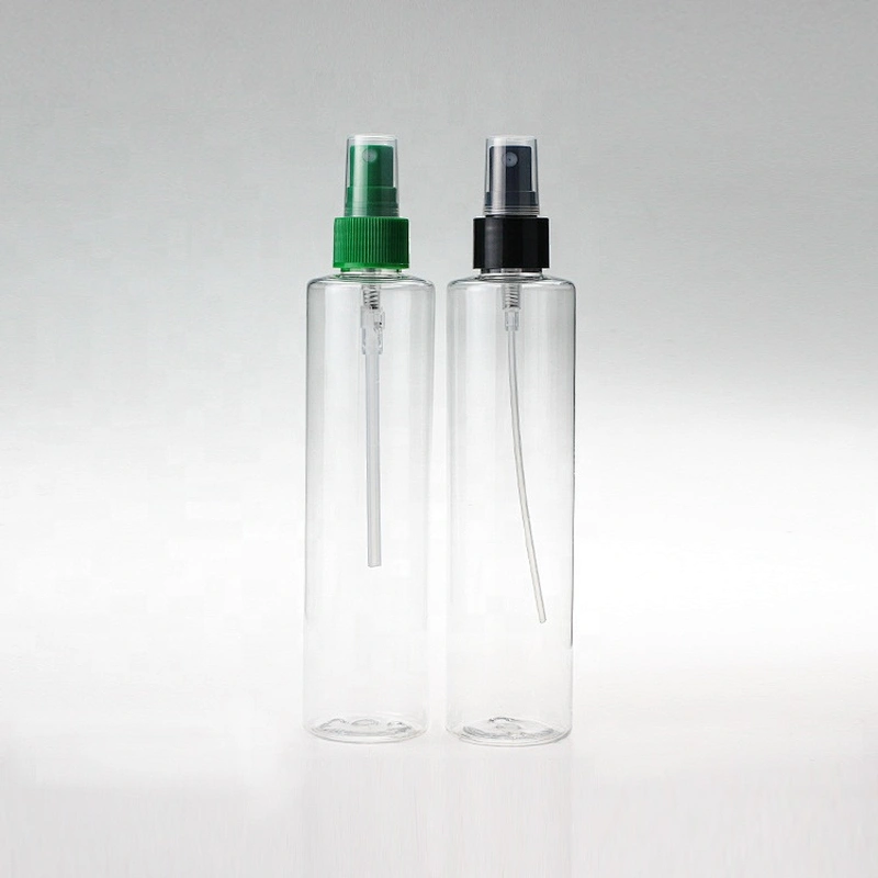 Slender shape clear 250ml Empty Plastic spray bottle  sanitizer bottle with cap/ dip /lotion pump