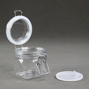 Hot Style Glasslike Wire Bail Jar 220ml Plastic  Food Grade PET Plastic Cookie Jars Wholesale from China