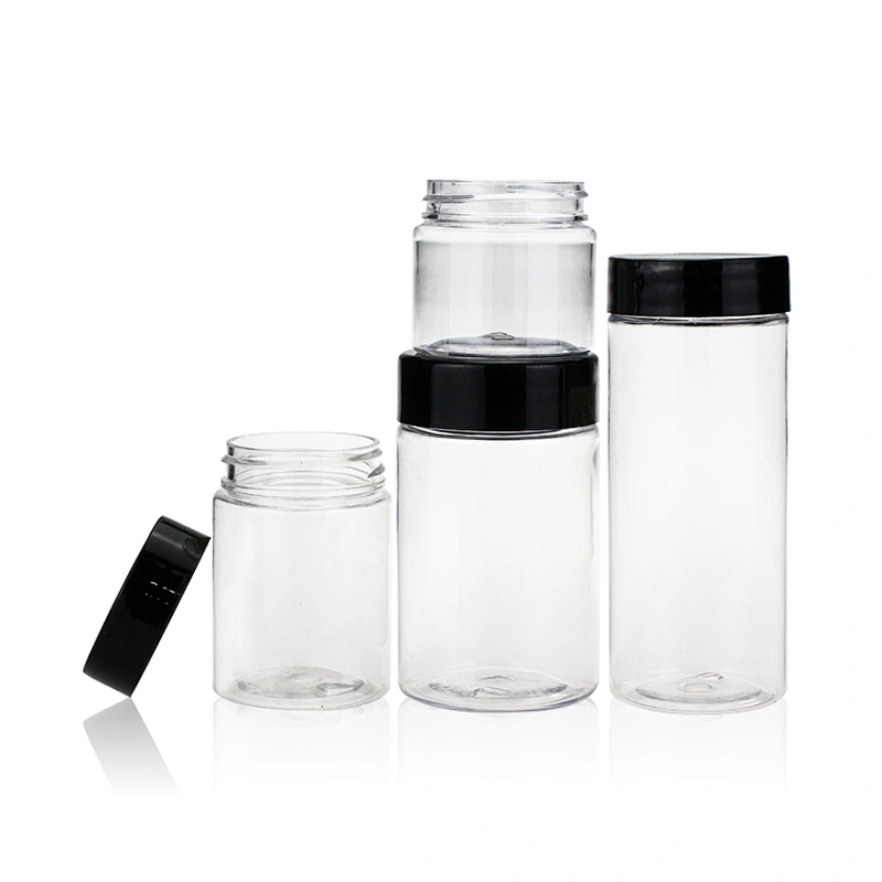 100ml Recycling Plastic Amber  Empty Packaging Jar Containers for food