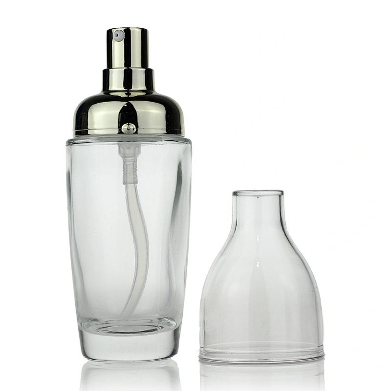 Frosted cosmetic packaging bottles jars with brown pump caps 30g 50g 40ml 120ml 150ml lotion bottle set