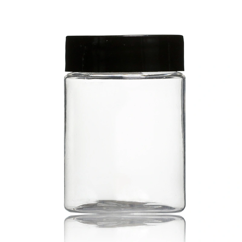 60ml 2oz PET transparent packaging cosmetic and food jar with screw lid