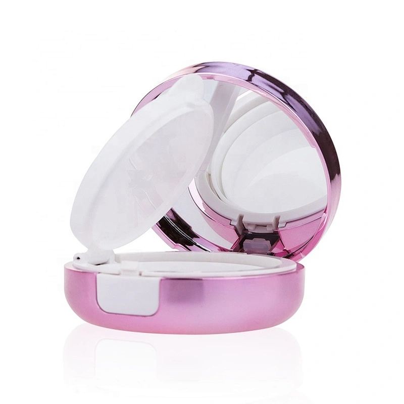 Air Cushion Box Empty Round Pressed Makeup Compact  Powder Case with Mirror