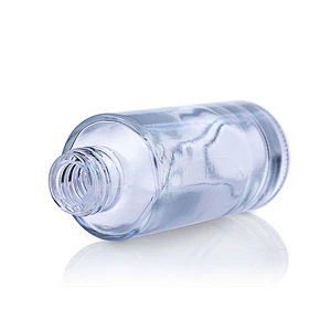 Luxury Cosmetics Packaging Round Custom Unique Shape Glass Cosmetics Empty Liquid Foundation Bottle 30ml