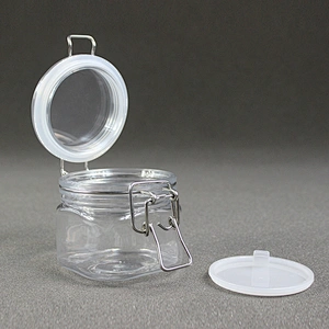 200ml skin care cream lotion cosmetic customized Plastic kilner clip top seal lock jar