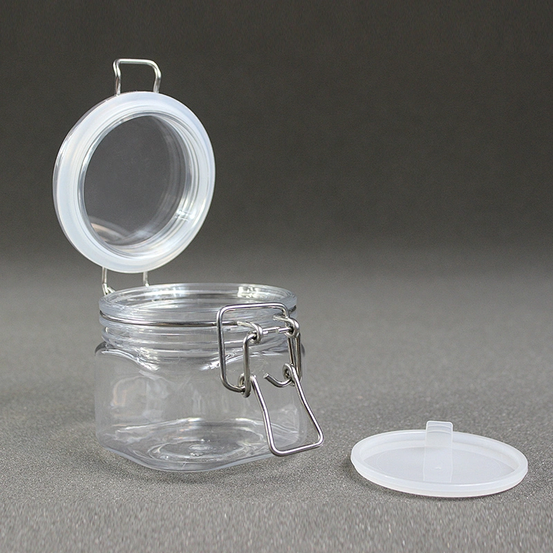 200ml skin care cream lotion cosmetic customized Plastic kilner clip top seal lock jar