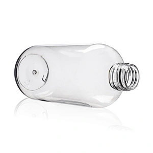 hot sale boston round 300ml empty plastic PET bottle pump sanitizer sprayer large capacity clear plastic bottles OEM manufactory