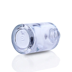 Round Cosmetic Packaging Empty 30ml Clear Glass Liquid Foundation Bottle Container Wholesale