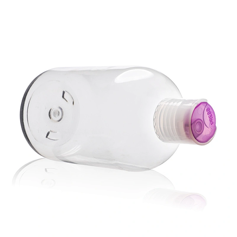fat round empty plastic bottle 300ml 360 ml 500ml clear plastic Shampoo PET personal care lotion bottle container OEM supplier