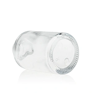 Luxury Cosmetics Packaging Straight Round Clear Frosted 30ml Glass Foundation Bottle with Pink Pump Empty For Cosmetic Packaging