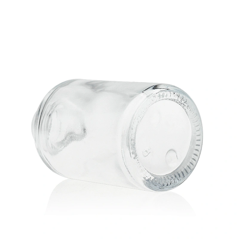 Luxury Cosmetics Packaging Straight Round Clear Frosted 30ml Glass Foundation Bottle with Pink Pump Empty For Cosmetic Packaging