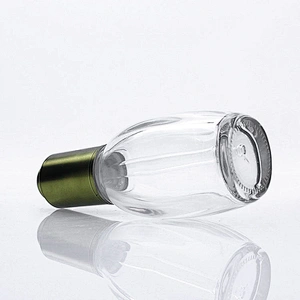 Superior Quality round shape 45ml Massage serum  Essential Oil Clear Glass Dropper Cosmetic Bottles