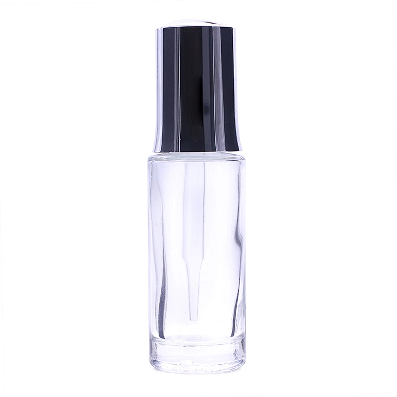 New Design  Custom Cosmetic Glass Bottle 35ml Serum Essential Oil  Clear Glass  Dropper Bottle