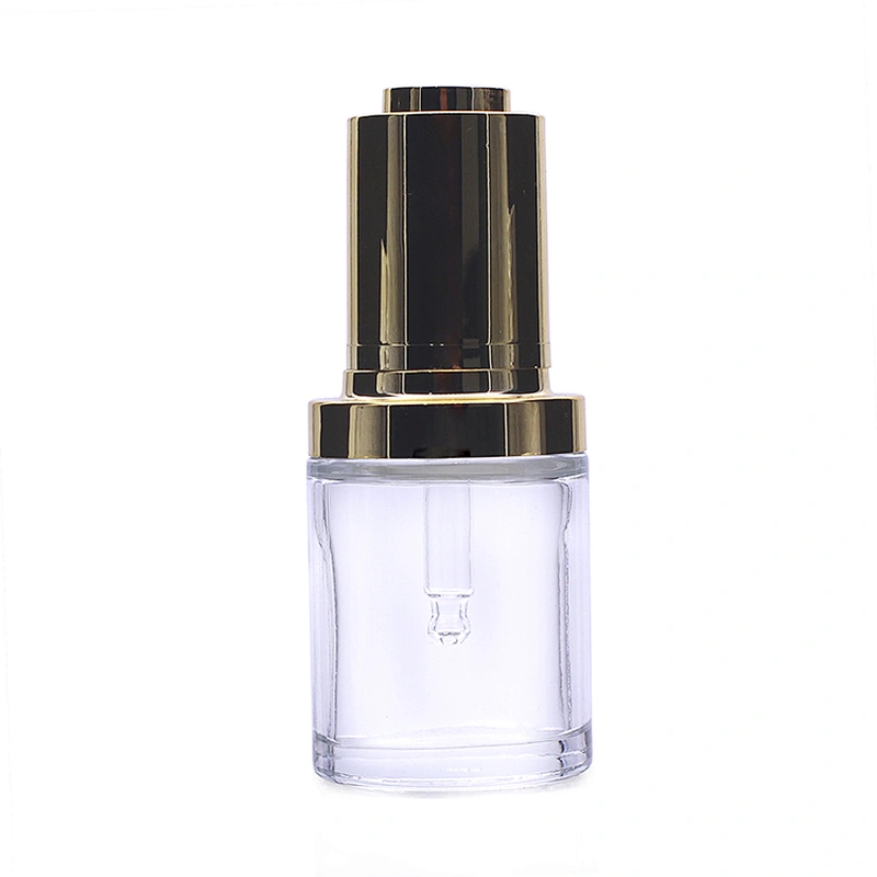 Hot Sale Luxury Cosmetic Serum Oil Container 20ml Transparent Empty Dropper Bottle Supplier